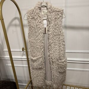 NWT Ashley by 26 International Fauxfur Vest, Size S